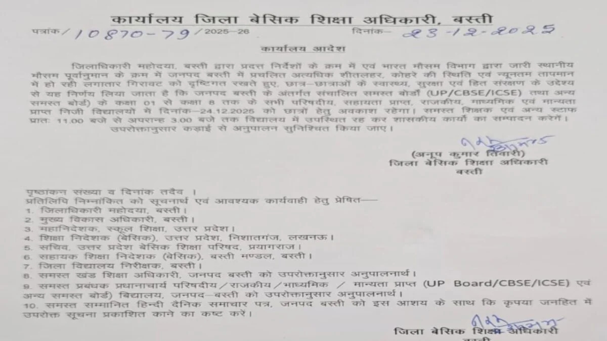 Winter School Holidays, Schools Closed Due to Cold, Cold Wave School Closure, Winter Vacations for Students,